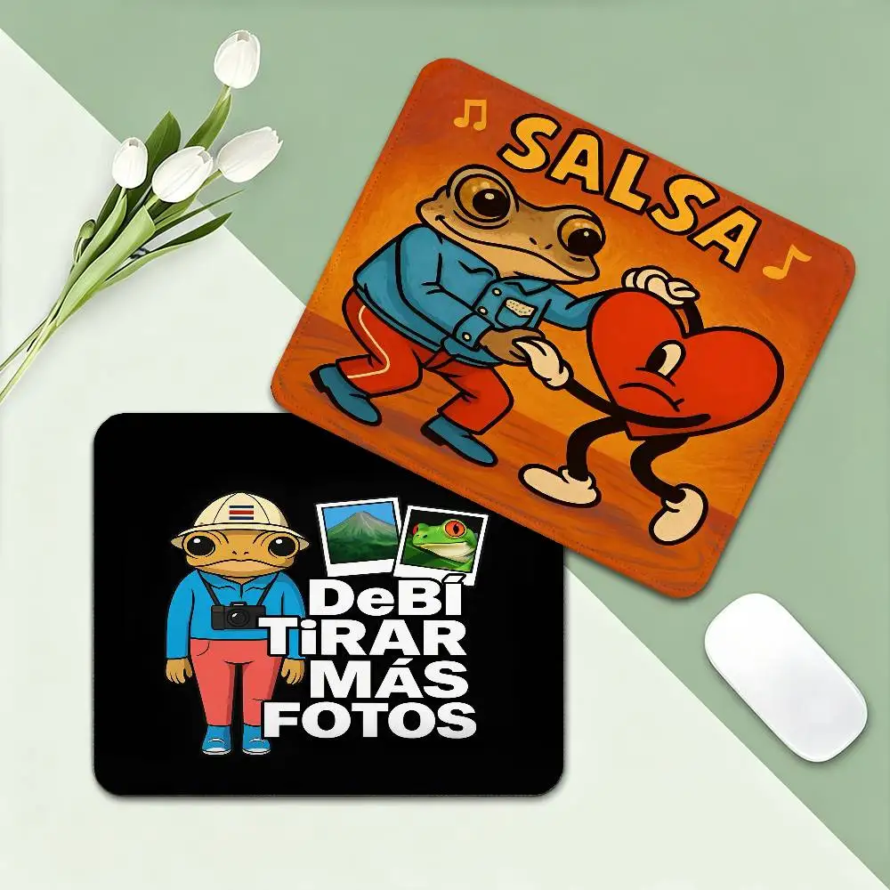 Singer Bad Bunny DTMF Animation Office Computer Desk Mat Table Keyboard Mouse Pad Laptop Non-slip Padmouse Desk Play Mats