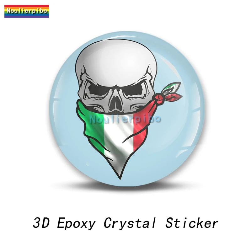 3D Epoxy Resin Italy Flag National Emblem Map Car Dome Sticker Vinyl Stereo Decal for Car Motorcycle Mobile Phone Trolley Case