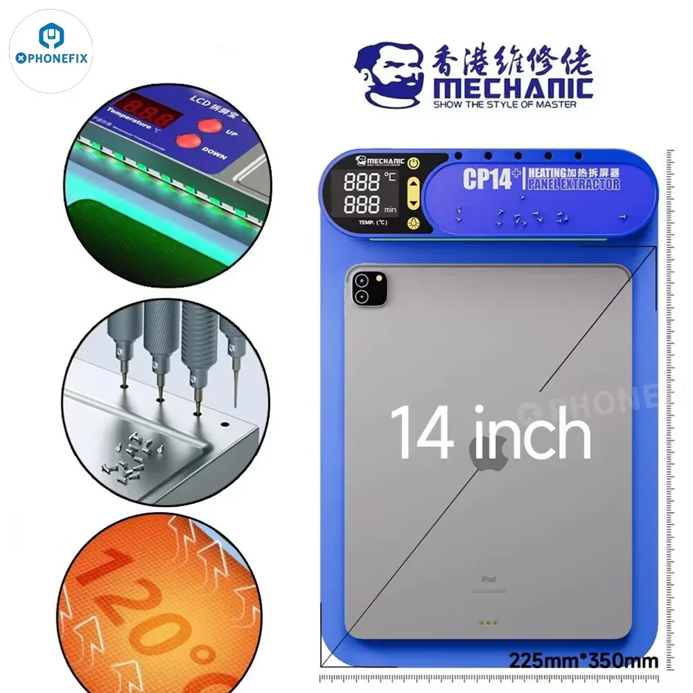 MONTEUR Upgrade CP14 Plus LCD-scherm Verwarming Separator voor iPhone Mobiele Telefoon Schermen Verwijderen Achterkant Demontage