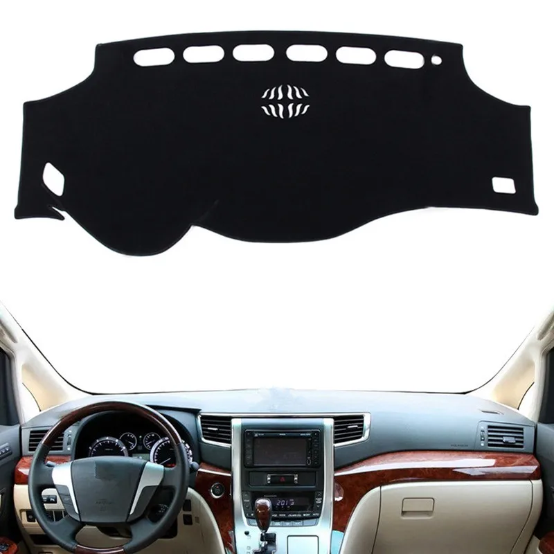 For Toyota Alphard Vellfire 2008-2015 2016 2017 Dashmat Dashboard Cover Pad Mat Anti-UV Sunshield Protect Carpet Car Accessories