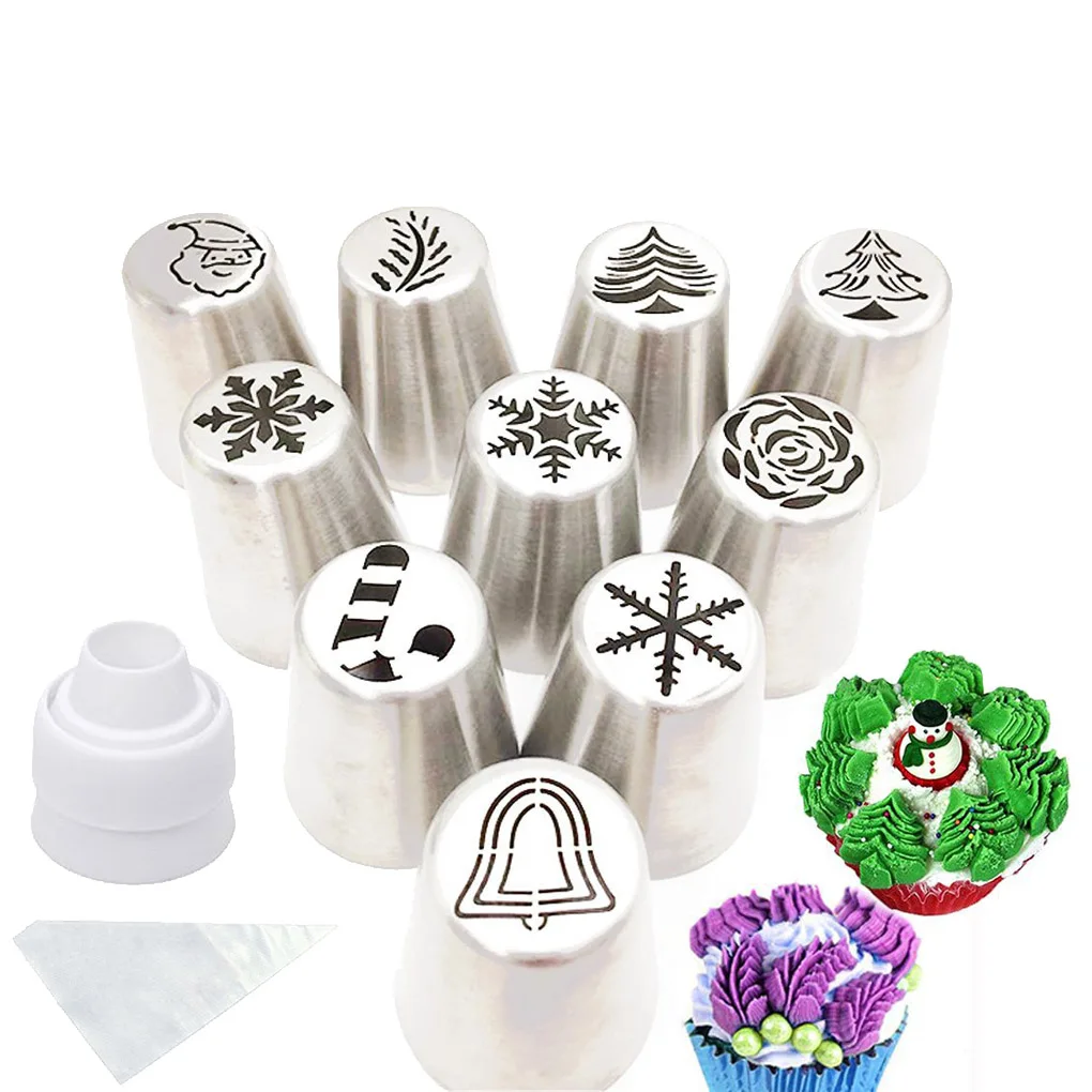 41PCS/Set Russian Piping Tips Dessert Pastry Cream Icing Piping Nozzles Baking Decoration Tool Kit Cake Tips