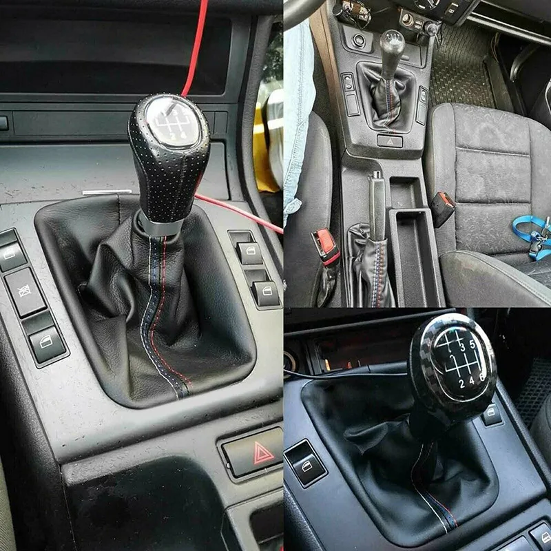 For BMW E30 E36 E34 E46 Z3 Gear Lever Boot Handbrake Grips Gear Shift Knob Hand Brake Parking Gaiter Boot Cover Accessories