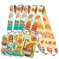 LX1290 Cute Cartoon Animal Lanyard For Keys ID Credit Bank Card Cover Badge Holder Phone Charm Keyring Keychain Accessories