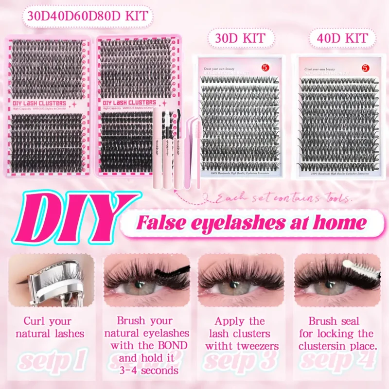 لتقوم بها بنفسك جلدة طقم وصلات الرموش مجموعات لاش السندات وختم أدوات ماكياج ل الإلتصاق جلدة الإلتصاق الغراء الملحقات #5