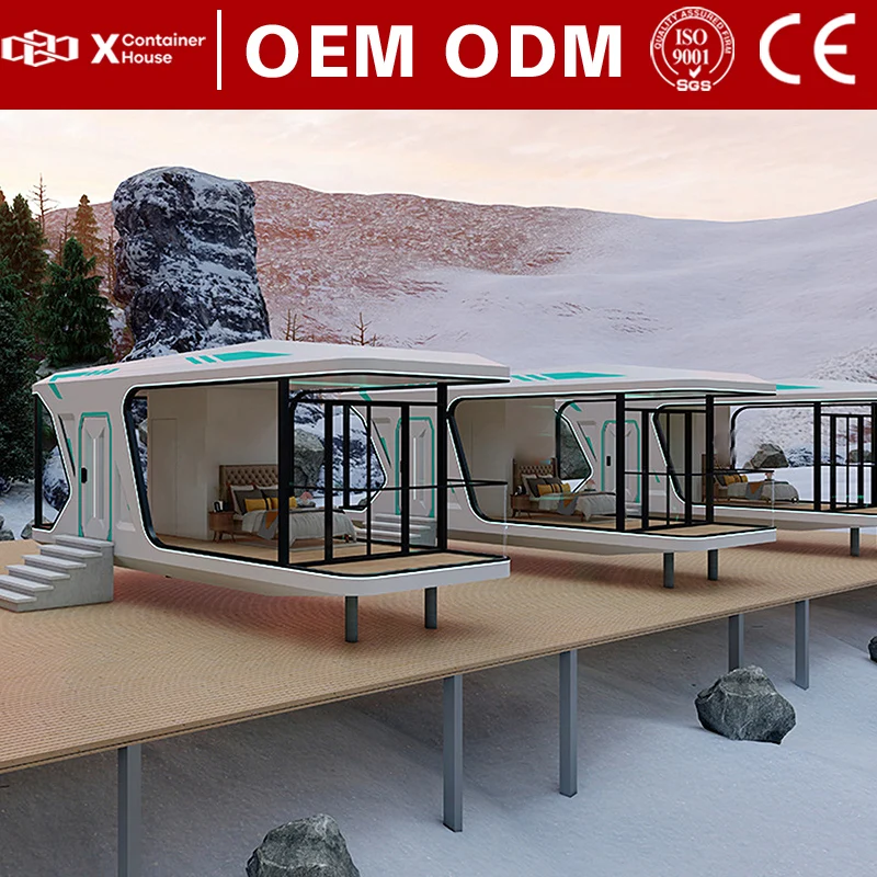 ISO Approved Prefab House Space Capsule Bed Cabin Hotel Container Outdoor Mobile Tiny House