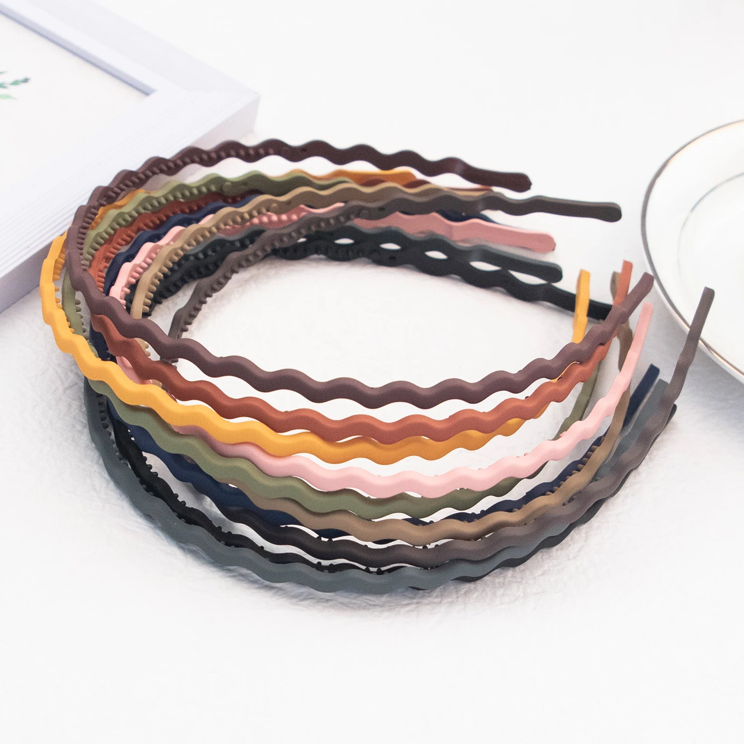 10PCS Matte Thin Headband For Women Girls 0.2inch Wave Hairband Female Hair Hoop Headwear Hair Band Accessorie