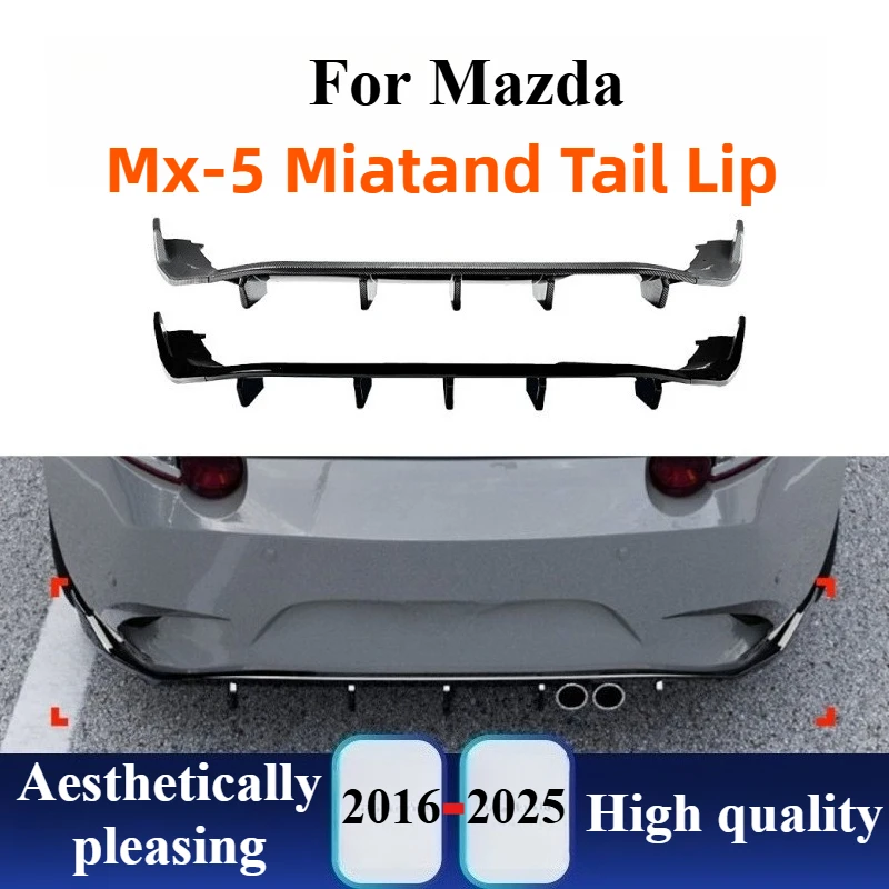 

For Mazda MX-5 Miata ND 2016-2025 Rear Lip Diffuser Bumper Spoiler Body Kit Exterior Styling Tuning Modification Accessories