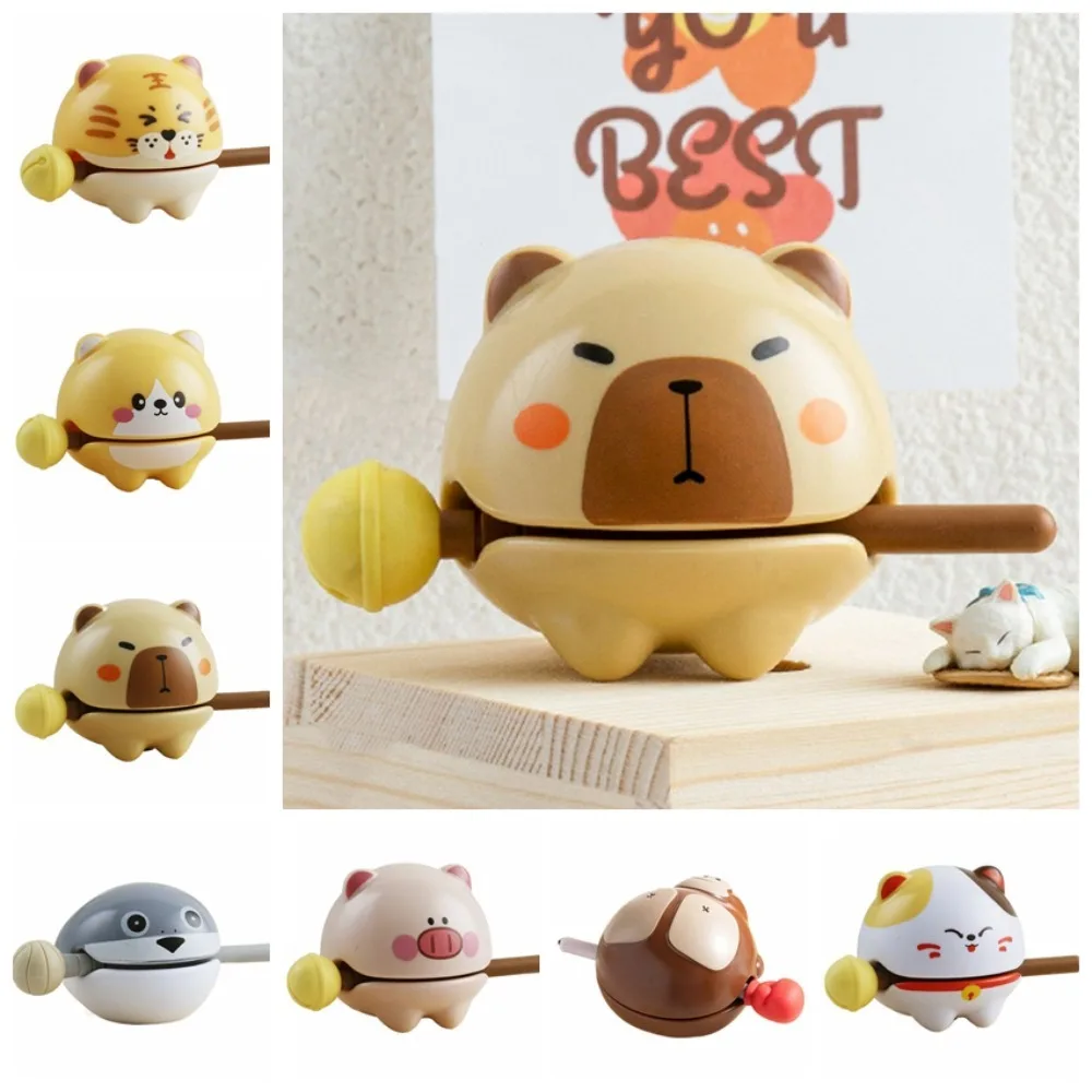 

Animal Shape Capybara Small Wooden Fish with Mallet Percussion Strike Toys Ornaments Merits Lucky Cat Percussion Instrument