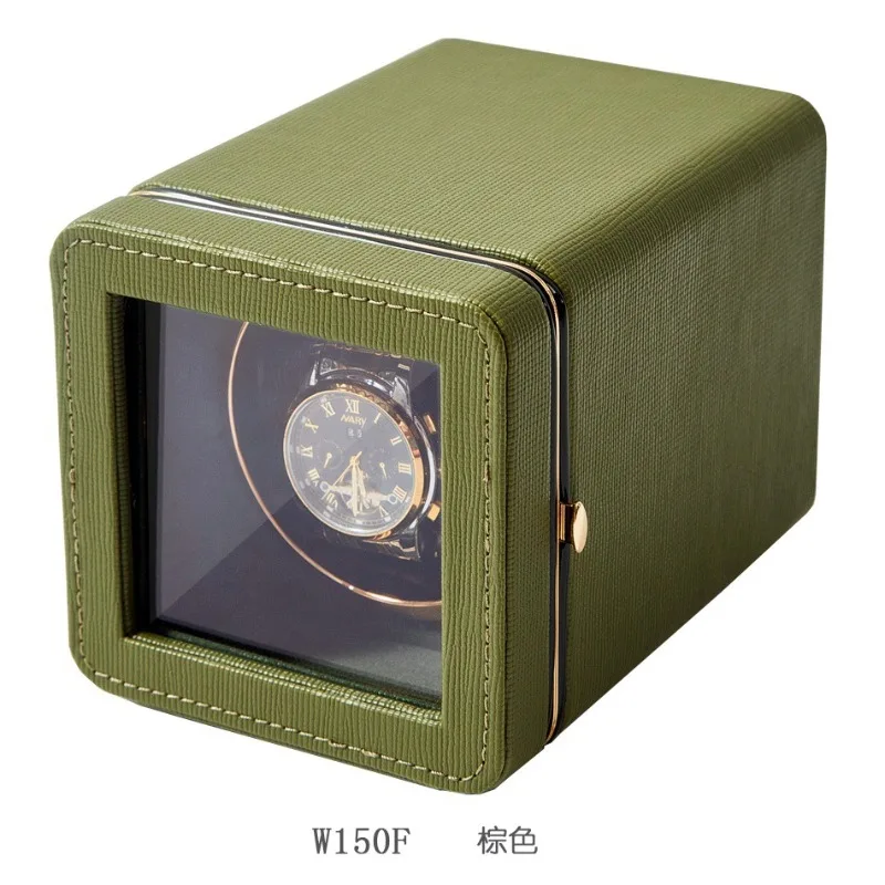LENNIK Single Table Rectangular Mini Single Watch Box + Meter Motor Box 5-speed Adjustable Watch Shaker with Light