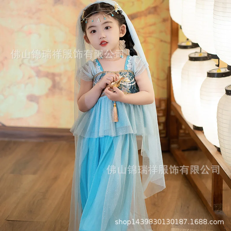 Hanfu children's summer clothes new girls' super fairy girls' children's clothes Aladdin magic lamp clothes princess skirt