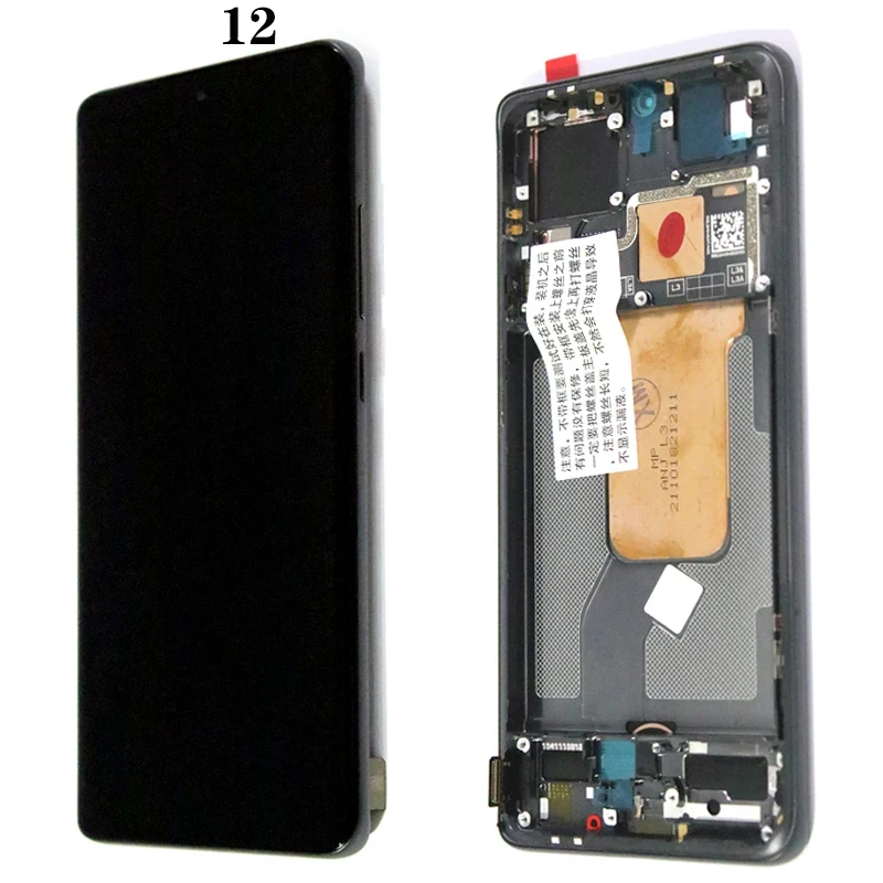 Original 120Hz AMOLED 6.28'' Replacement For Xiaomi Mi 12 12X 12S LCD Display Touch Screen