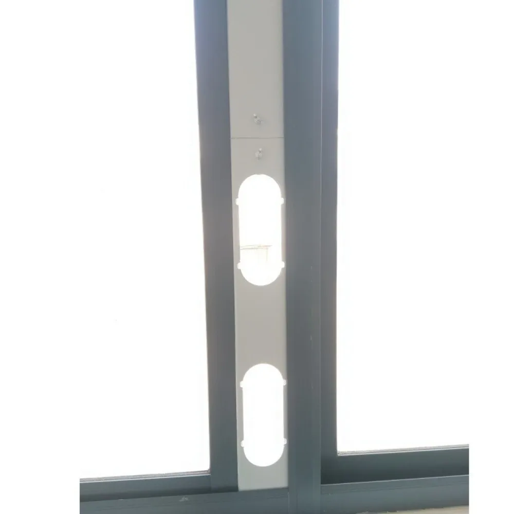 2/3/4pcs Double Hole Window Sealing Plate PVC Adjustable Height Air Conditioner Window Kit with Screws Windshield