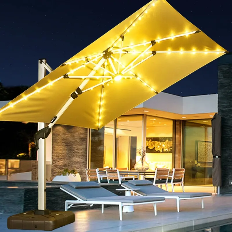 Wholesale Factory Heavy Duty Outdoor Square Large Cantilever Umbrella High Quality Garden Parasol Patio Sun Umbrellas & Bases