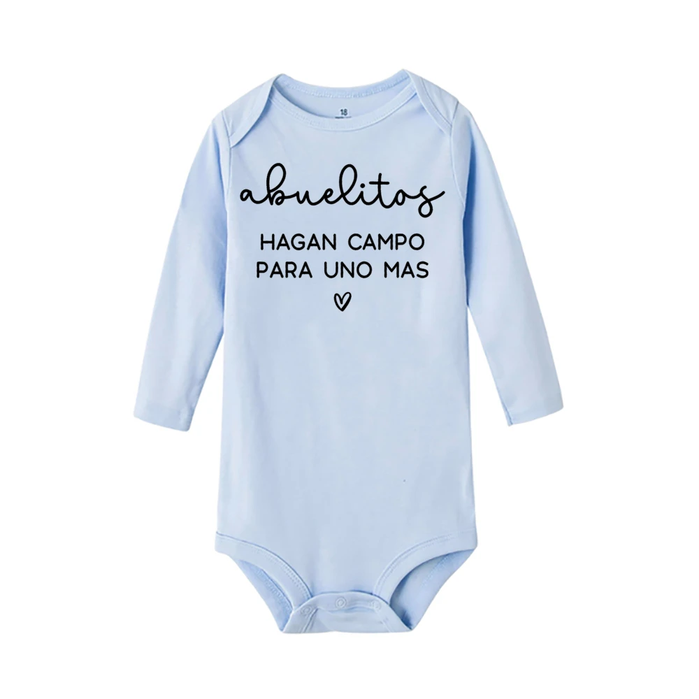 Grandparents Make Room for One More Infant Long Sleeves Romper Baby Announcement Newborn Bodysuit Pregnancy Reveal Clothes