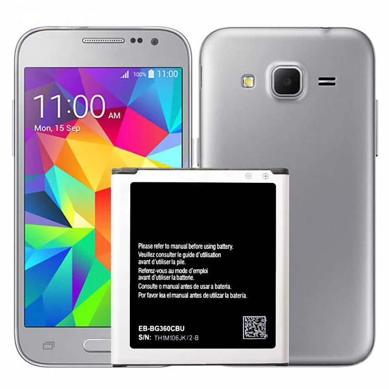Brand New EB-BG360CBU 2000mAh Mobile Phone Batteries for Samsung Galaxy J2 compatible 4.4V 7.7Wh Battery In stock