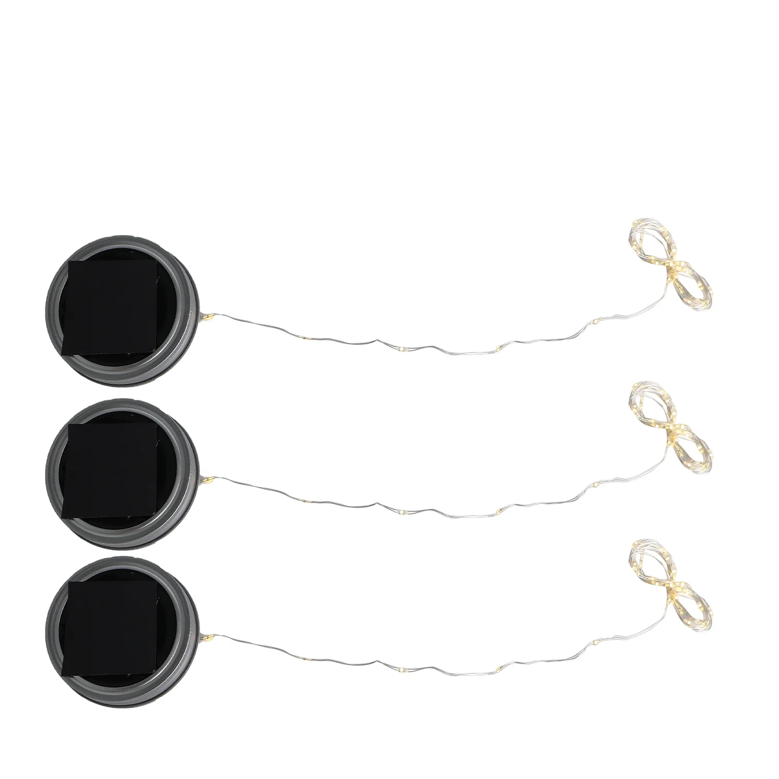 

3pcs Solar Light Cover 30 Led Warm White Outdoor Garden Decoration Lights Automatic Charging Waterproof String For