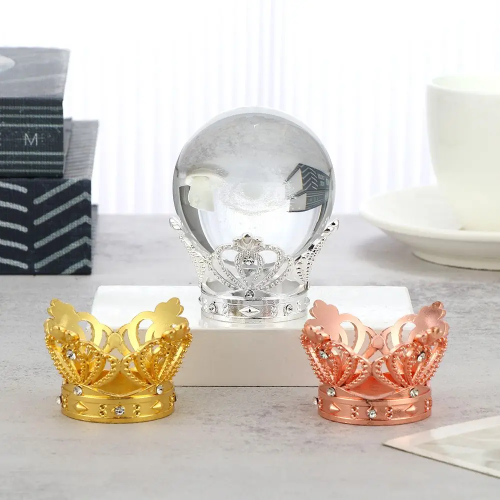 1PC Crown Leaf Flower Crystal Ball Holder Crystal Ball Display Stand Sphere Stone Support Decoration Crafts