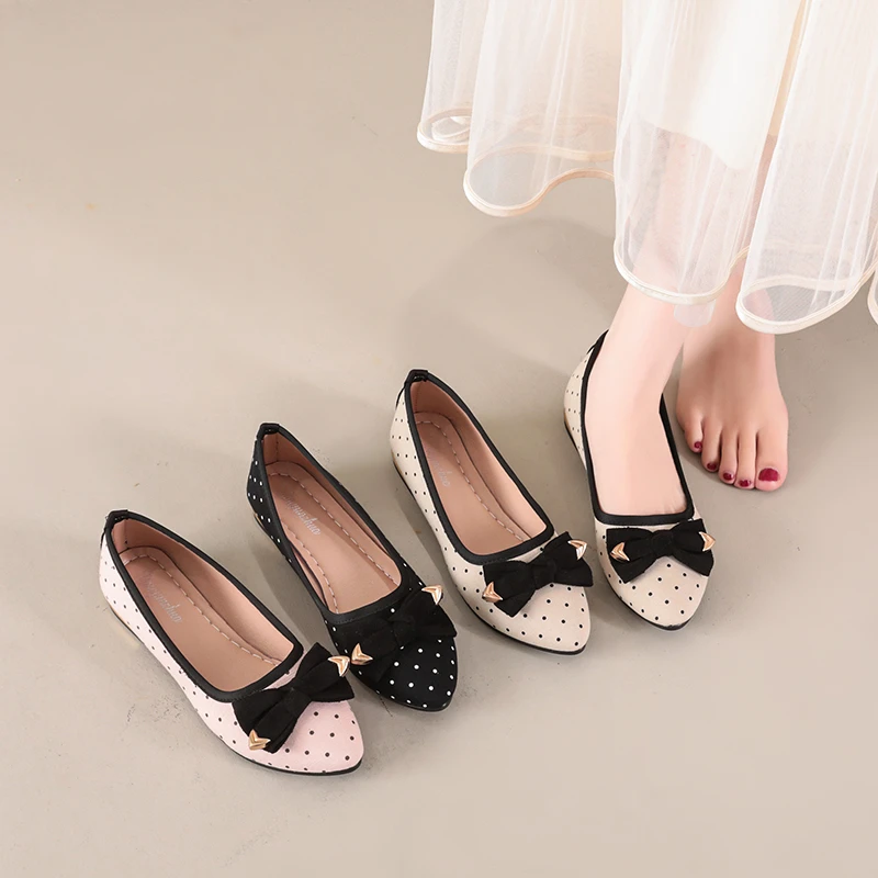 

Spring / Autumn Elegant Butterflly Low Heel Casual Shoes Fashionable Best Selling New Comfortable and Lightweight Women's Shoes
