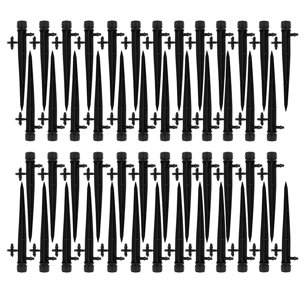 

50 Pcs Arrow Dripping Flower Pot On Stake Water Drippers Adjustable 8 Holes Sprinkler Emitters 360 Degree Irrigation Watering