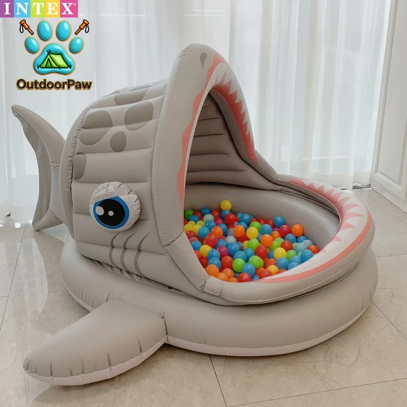 Children's Ocean Ball Pool Bouncy Castle Baby Pool Fenced Indoor Bobo Pool Household Baby Toys Shark