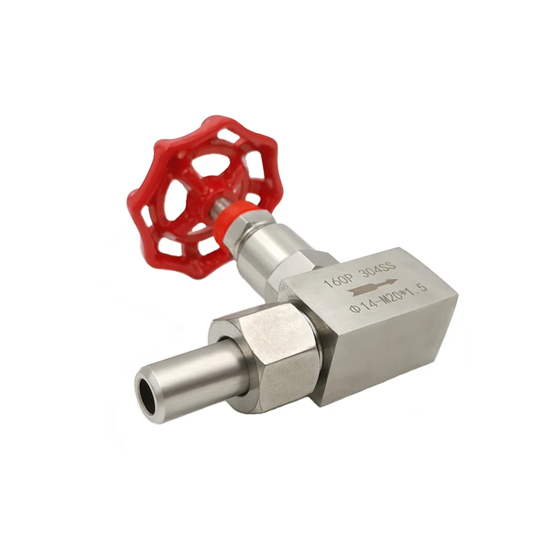J21W-160P 304 Rvs Manometer Naaldventiel Buitendraad Gelast Globe Valve