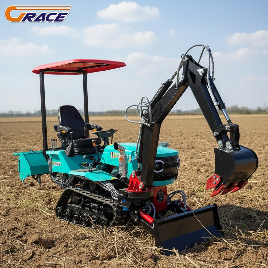 

Настраиваемый настраиваемый дистанционно управляемый гусеничный трактор: интеллектуальная сельскохозяйственная техника с простым управлением