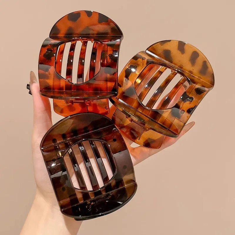 Retro Abalone Arc-shaped Hair Clip, Back of The Head, Updo Hair Grabber, Large Duckbill Clip, No Hair Prick, Hair Accessory