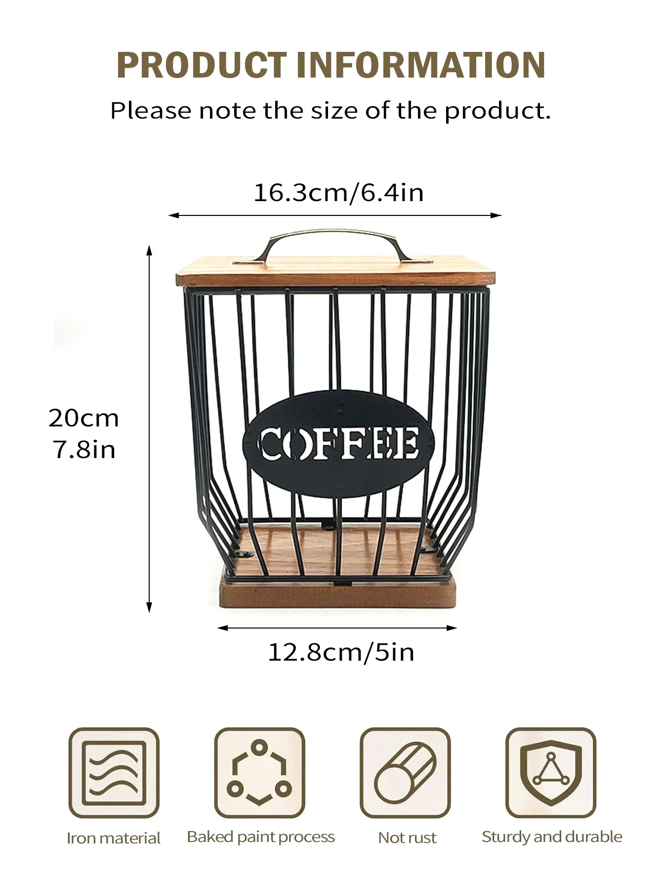 Coffee Capsule Basket Coffee Capsule Holder Coffee Filter Storage Container Basket Coffee Filter Holder with Lid Storage Baskets