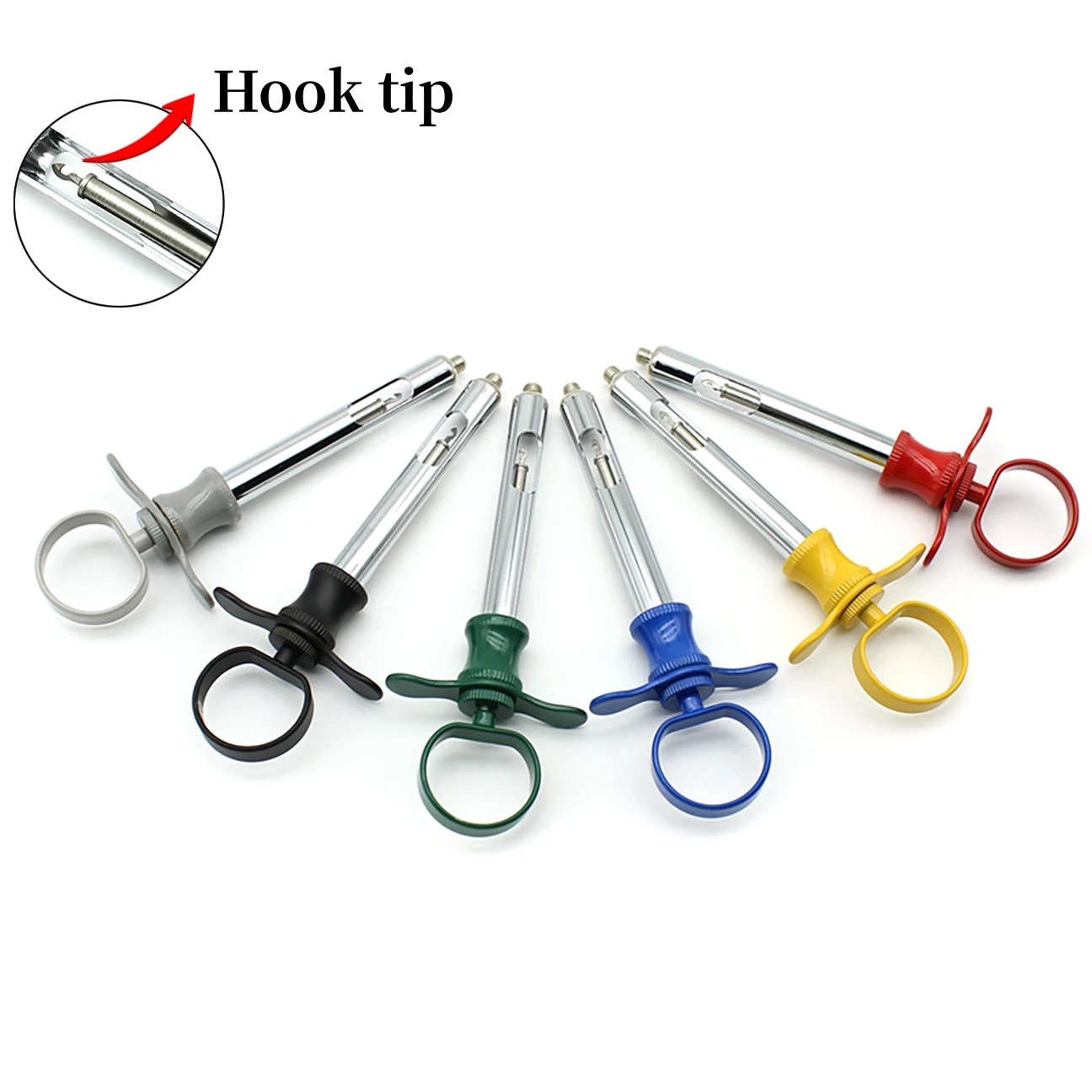 Dental Stainless Steel Syringe Aspirating Syringe Dentist Injector Tool Dentistry Surgical Instrument Six Colors