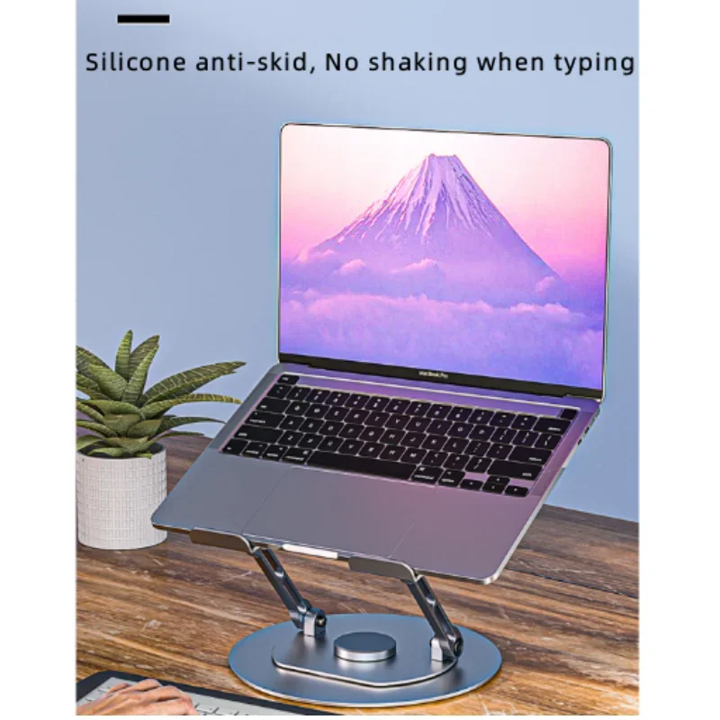 Adjustable Standing Laptop Desk Stand Portable Aluminum Laptop Stand with Dual Cooling Fans Suitable for Bed Sofa