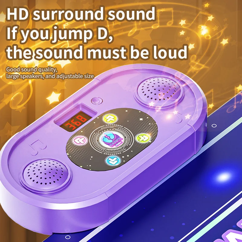 Mata muzyczna do tańca, zabawki sportowe i fitness dla dzieci, dynamiczna mata do gier przygodowych, świecąca mata Bluetooth, zabawki do skakania