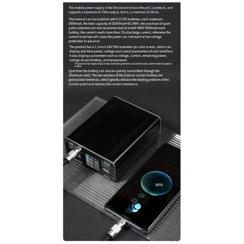 신제품 JNS S20 무납땜 모바일 전원 키트, 보조베터리 케이스, 대용량 보조배터리 고전력 휴대용 고속 충전 DIY