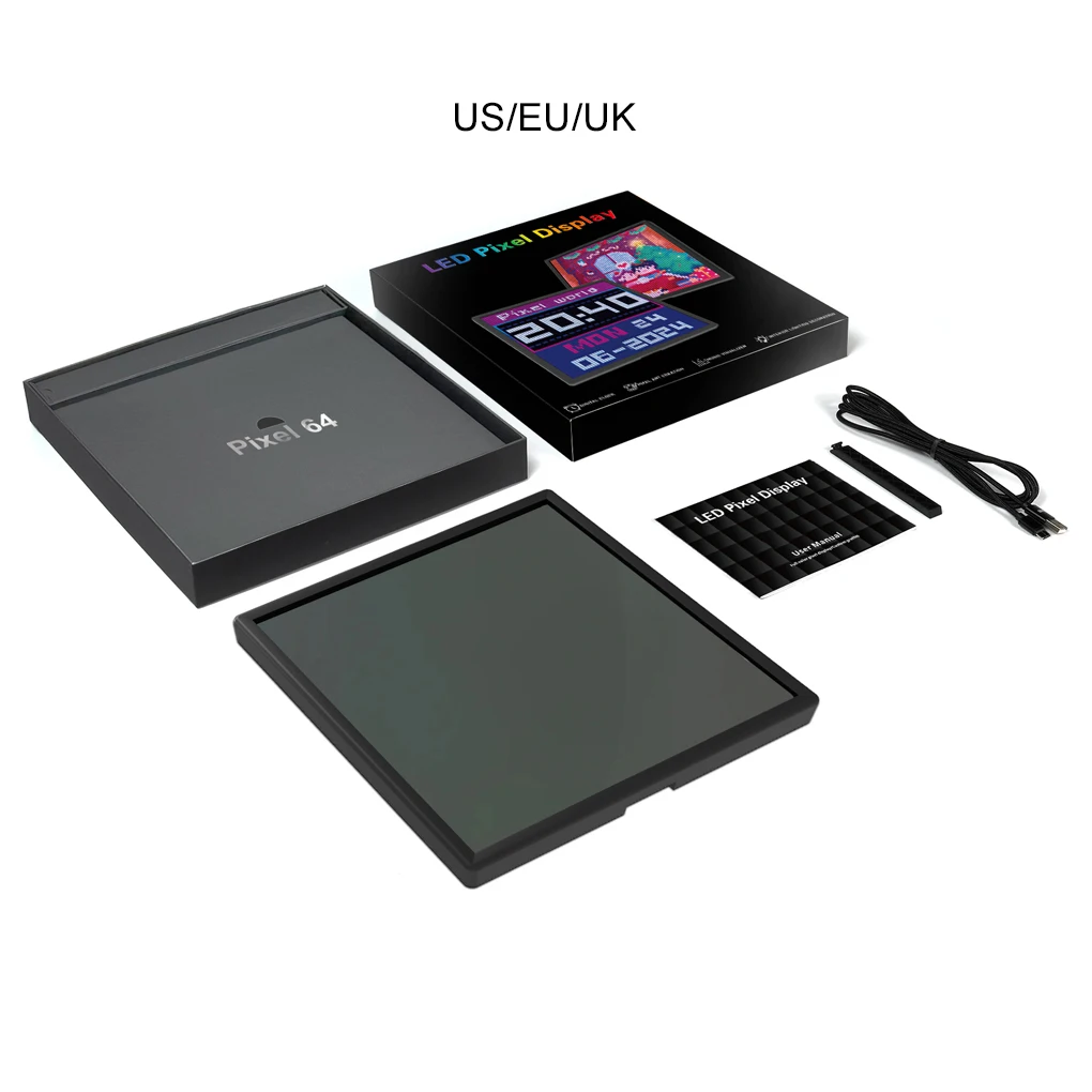 LED Pixel Matrix Bluetooth Smart Display 64x64 RGB Digital Lamp Panel DIY Art Display Gaming Anime Room Decor Frame APP Control