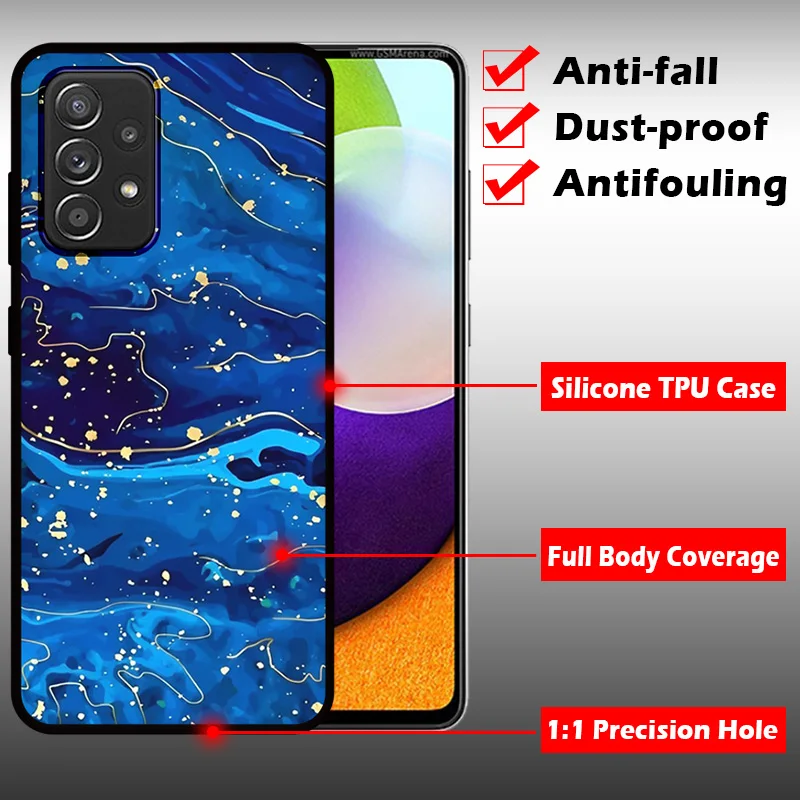 JURCHEN Soft Case For Samsung Galaxy A30S A21 A21S A31 A10S A20S M01 M02 M30S M21 M31 M51 M10S M20S Marble Granite Pattern Cover