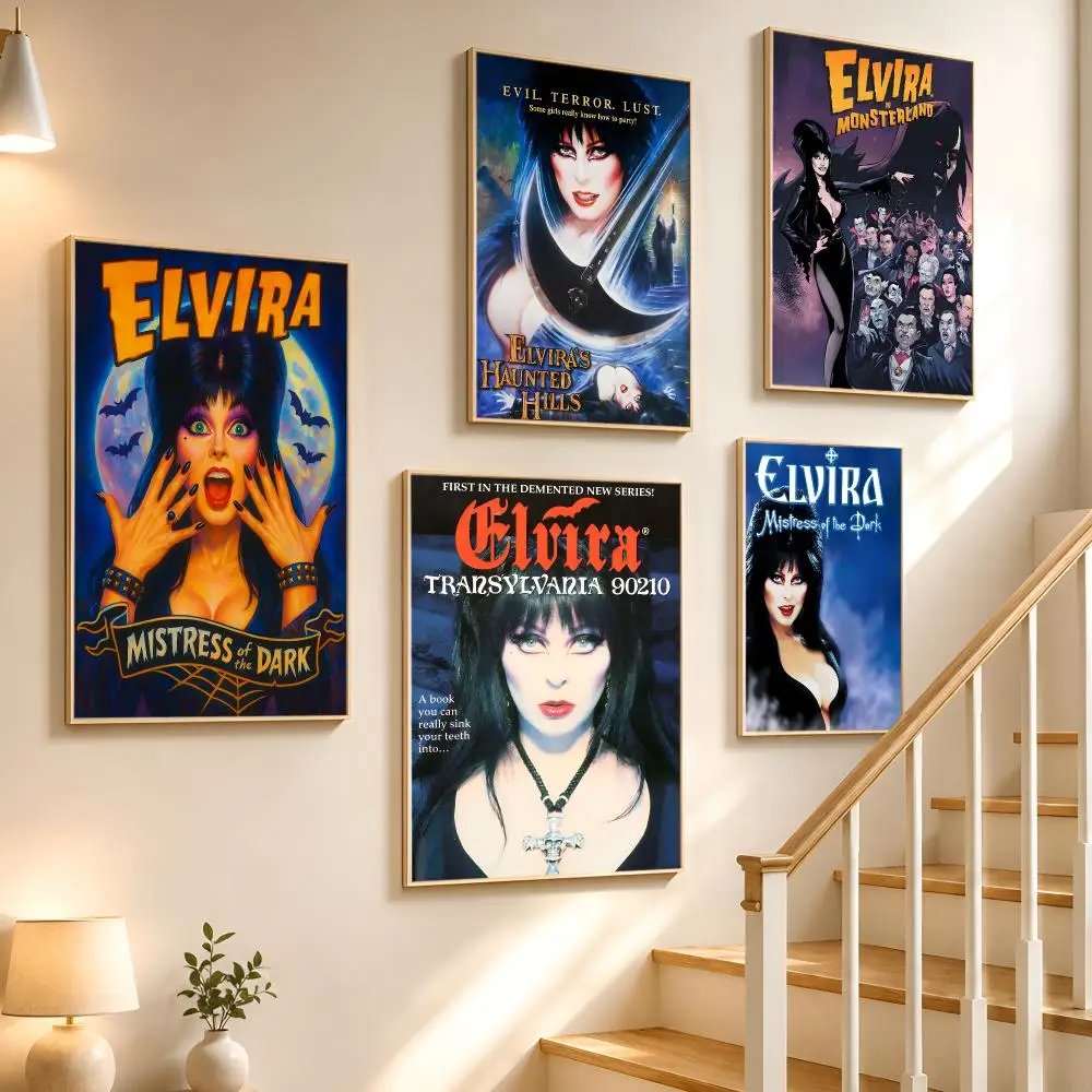 Elvira Mistress of the Dark Poster High-definition waterproof stickers, suitable for home décor, gifts, and holiday decorations