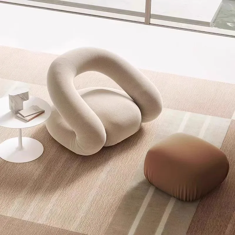 Design Floor Lazy Chair Sofa Light Luxury Modern Breakfast Living Room Nordic Leisure Designer Balcony Aesthetic House Furniture