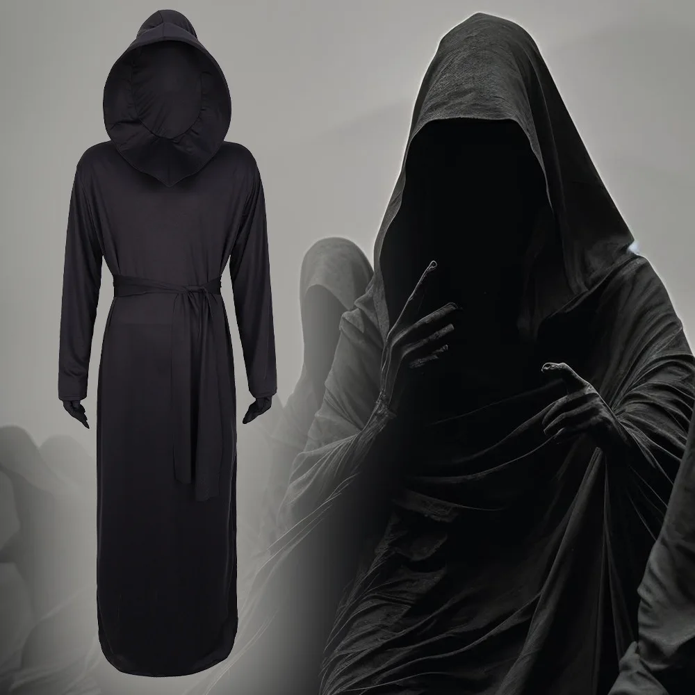 

Halloween Black Death Cosplay Costume Ghost Festival Undead Demon Role Playing Stage Performance Costume