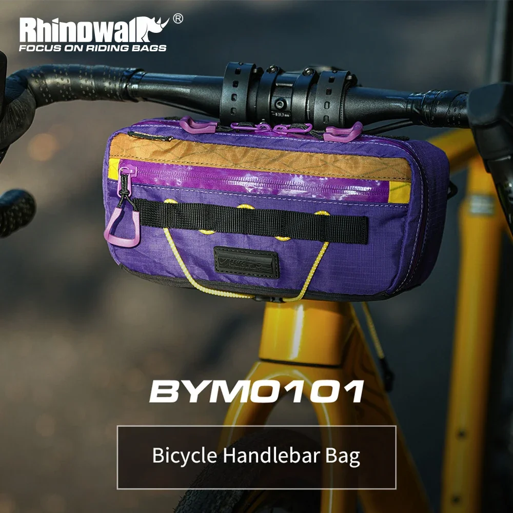 Rhinowalk Bike Handlebar Bag 2.5L Universal Bicycle Front Pack Multi-Pocket Storage Bag Reflective Elastic Cord For Cycling