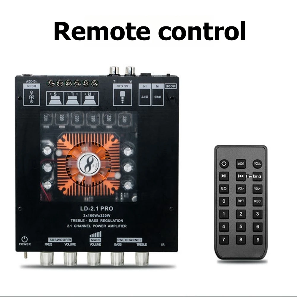 

TDA7498ETE Module 2.1 Channel Digital Power Amplifier 160WX2+ 320W Bluetooth LD-2.1PRO Home Theater Subwoofer Amplifier