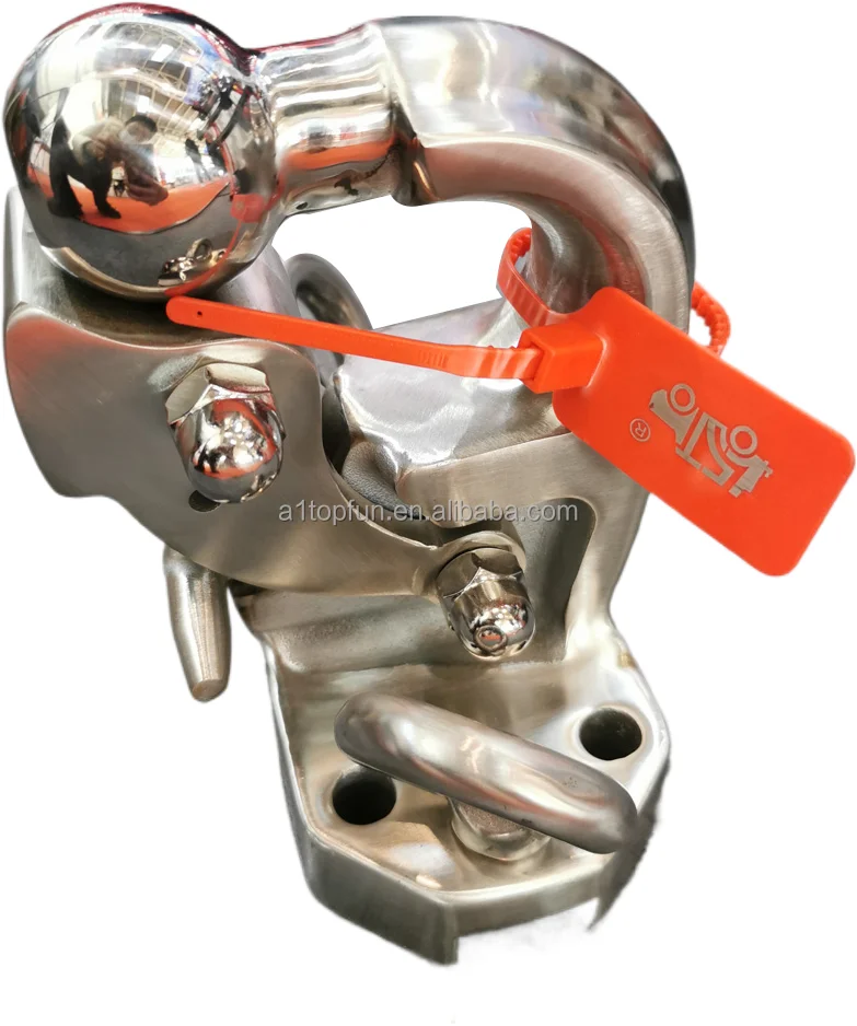 304 Stainless Steel Car Trailer Hitch Ball Mount Pintle Hook Towing Bar Compatible with Toyota Landcruiser Prado