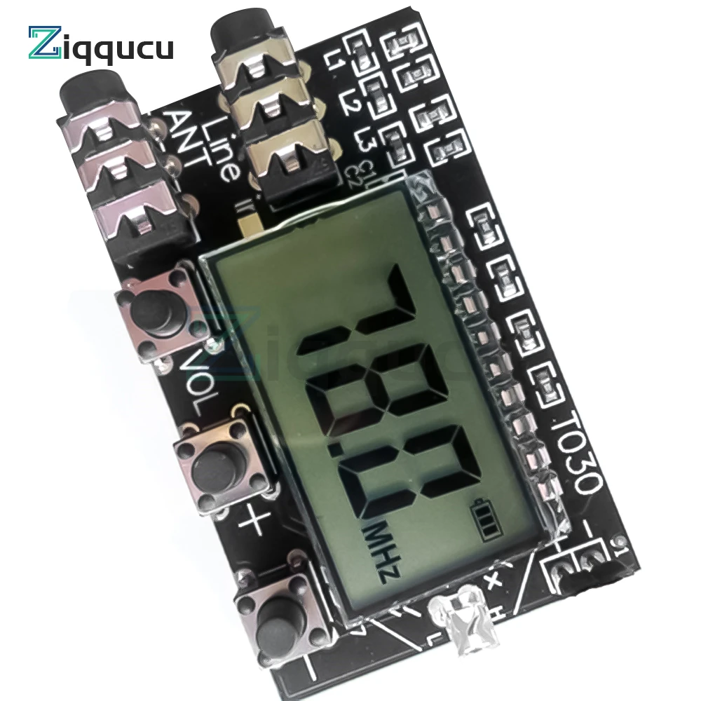 DC 3.6V-15V Digital LCD Dual Channel FM Transmitter Board Module Fm 76MHz to108MHz Module Stereo Wireless Audio Transmission