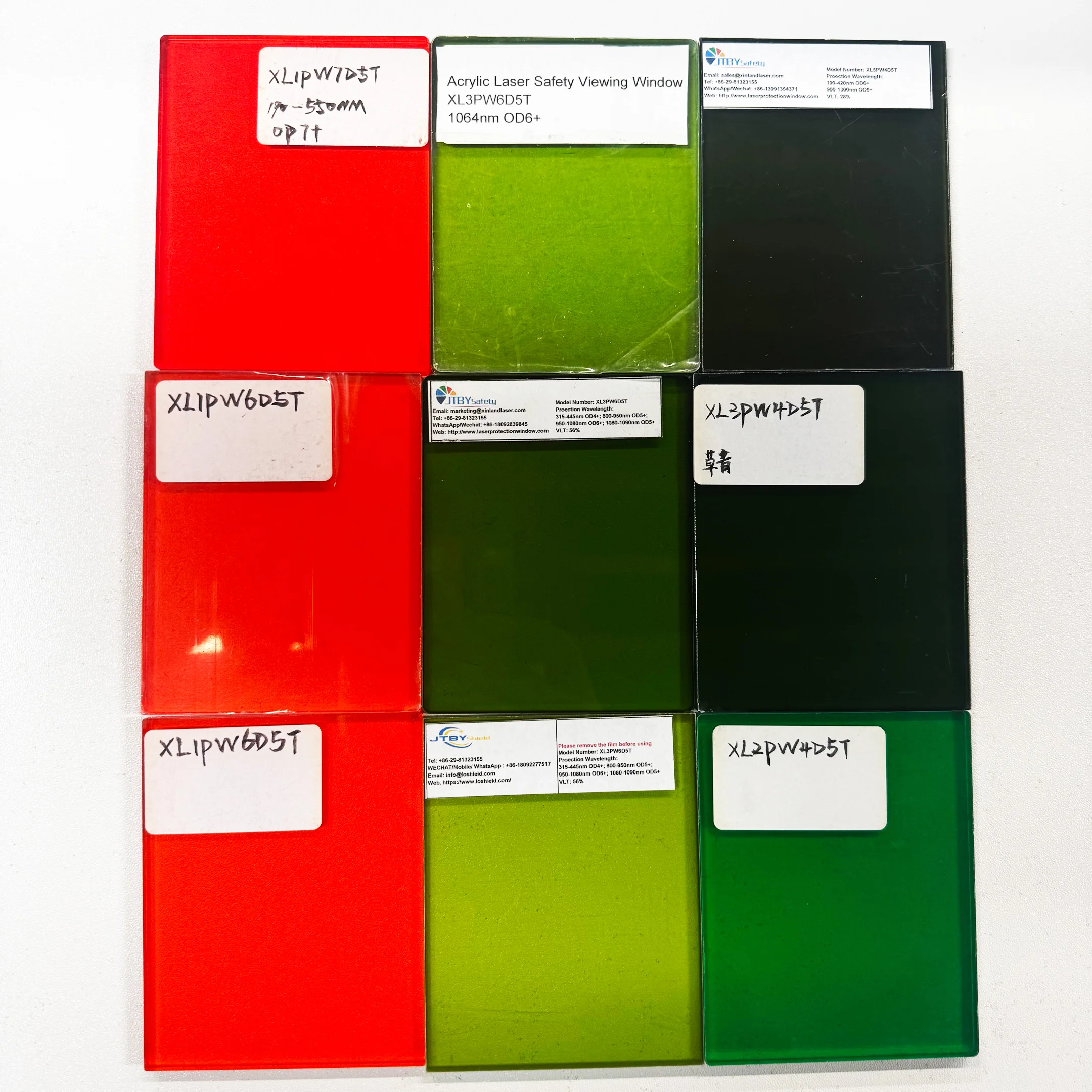 

CE EN12254 OD4+ 1064nm Laser Protective Acrylic Sheet for Fiber Laser Cutting Machine Other sizes contact our service