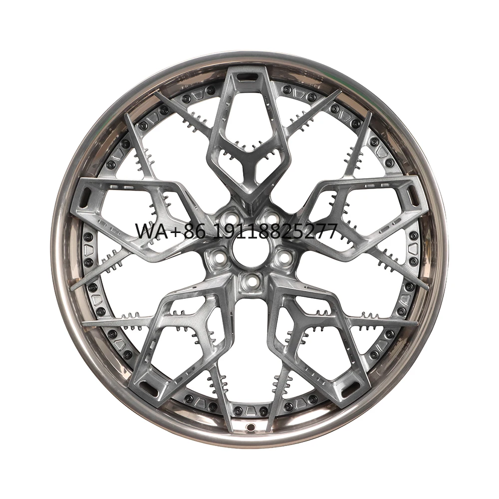 New 2024 Style Passenger Car 18 19 20 Inch Forged 2 Piece Aluminum Alloy Wheel Rim