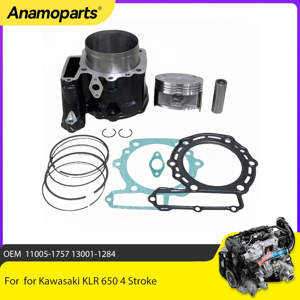 Motorcycle Engine Parts Cylinder Piston Gasket Kit For 1987-1995 2008-2018 Kawasaki KLR650 Camo STD 100mm 650cc 11005-1757