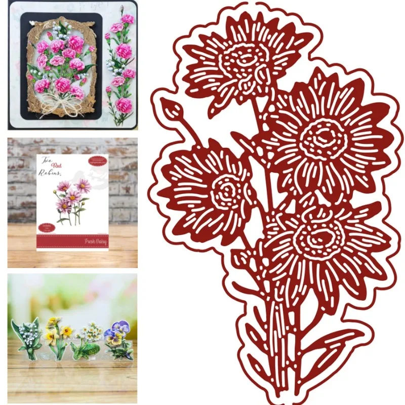 Blossom Bliss Blushing - Découpe métallique pour scrapbooking, décoration DIY, artisanat - Nouveauté 2026 - Fleurs épanouies de toutes sortes