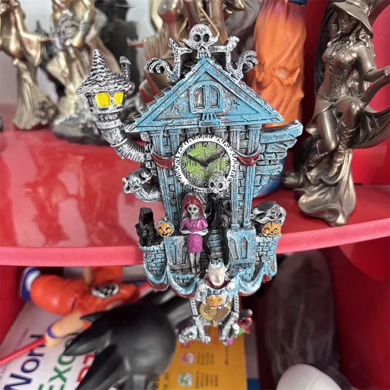 Disney The Nightmare Before Christmas Clock Pendant Toys Decoration Anime Action Figure Desktop Ornaments Collectible Present