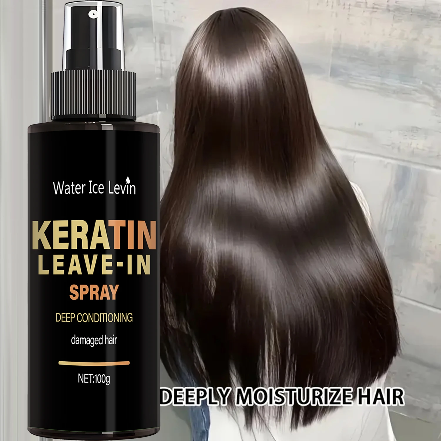 Keratin & Biotin Leave-In Spray 100g, Deep Conditioning Treatment for Damaged Hair, with Rice Amino Acids, Fast Shipping - view 4