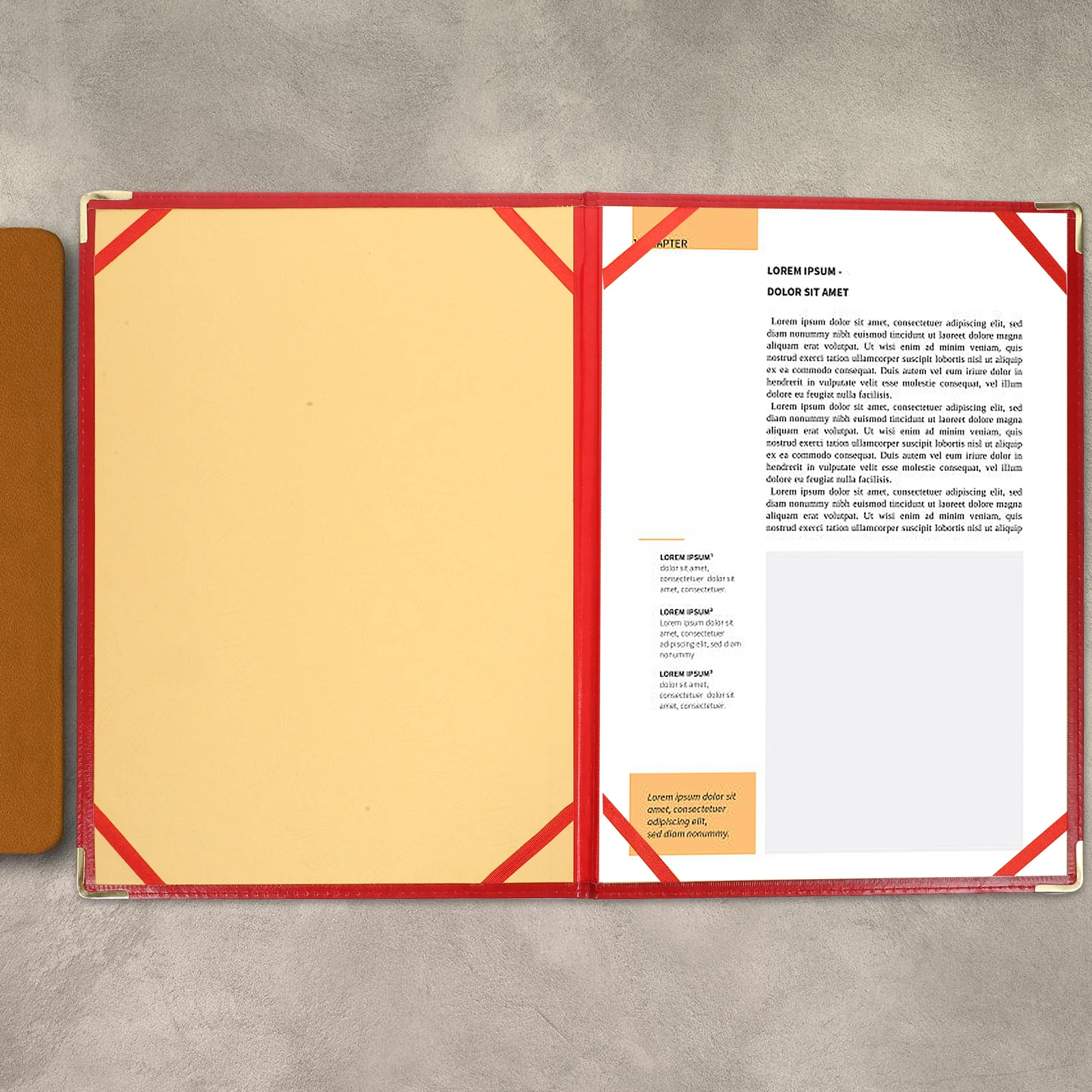 Red File Folder Wear Resistant Portfolio Organizer Office Document Holder Business Resume Folder Interview Portfolio