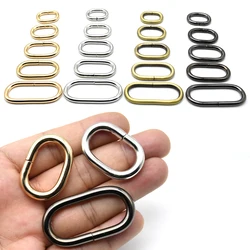 1Piece Metal Oval Ring Bag Strap Adjustable Buckle Loops for Leather Craft Bag Strap Webbing Belt Garment DIY Accessories