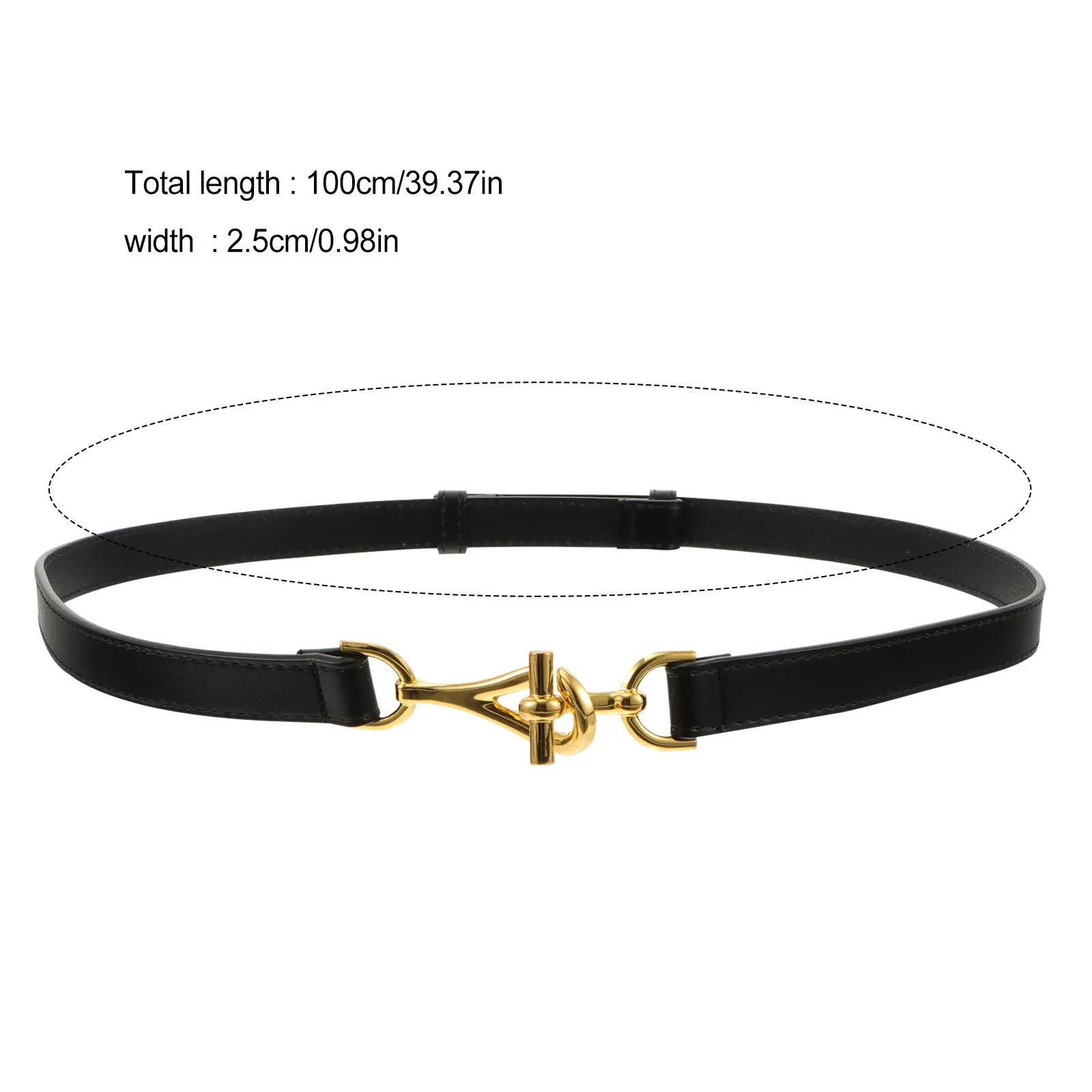 1Pcs Elegant Buckle Waist Belt for Lady Premium Waistband Adjustable Cummerbund Waist Belt for Dress Tights Trousers